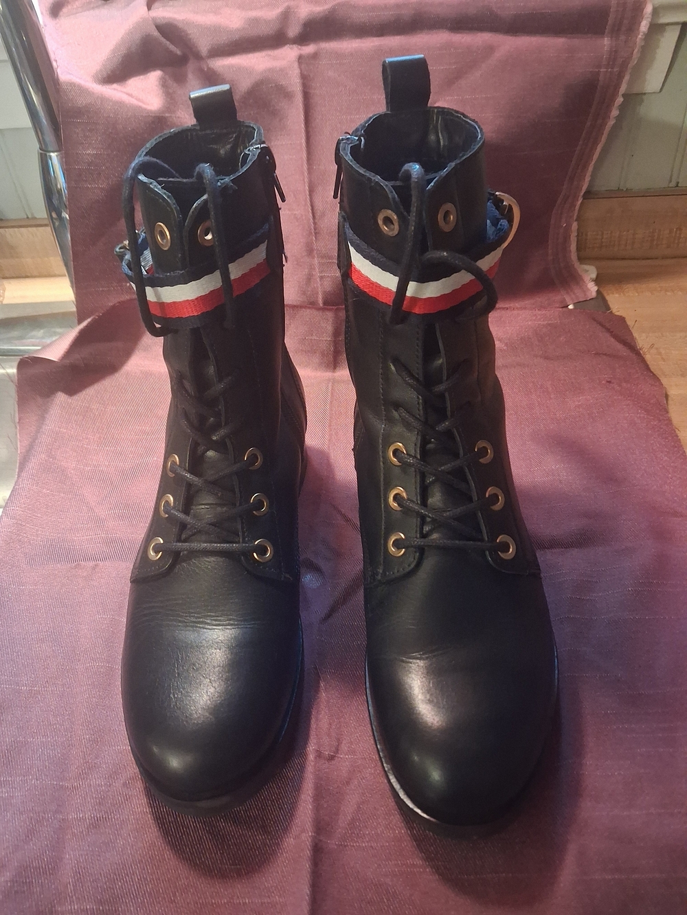 Tommy Hilfiger Black and Gold Interior Size Label